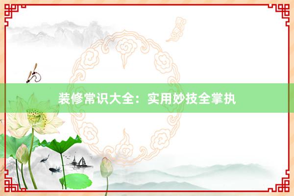装修常识大全：实用妙技全掌执